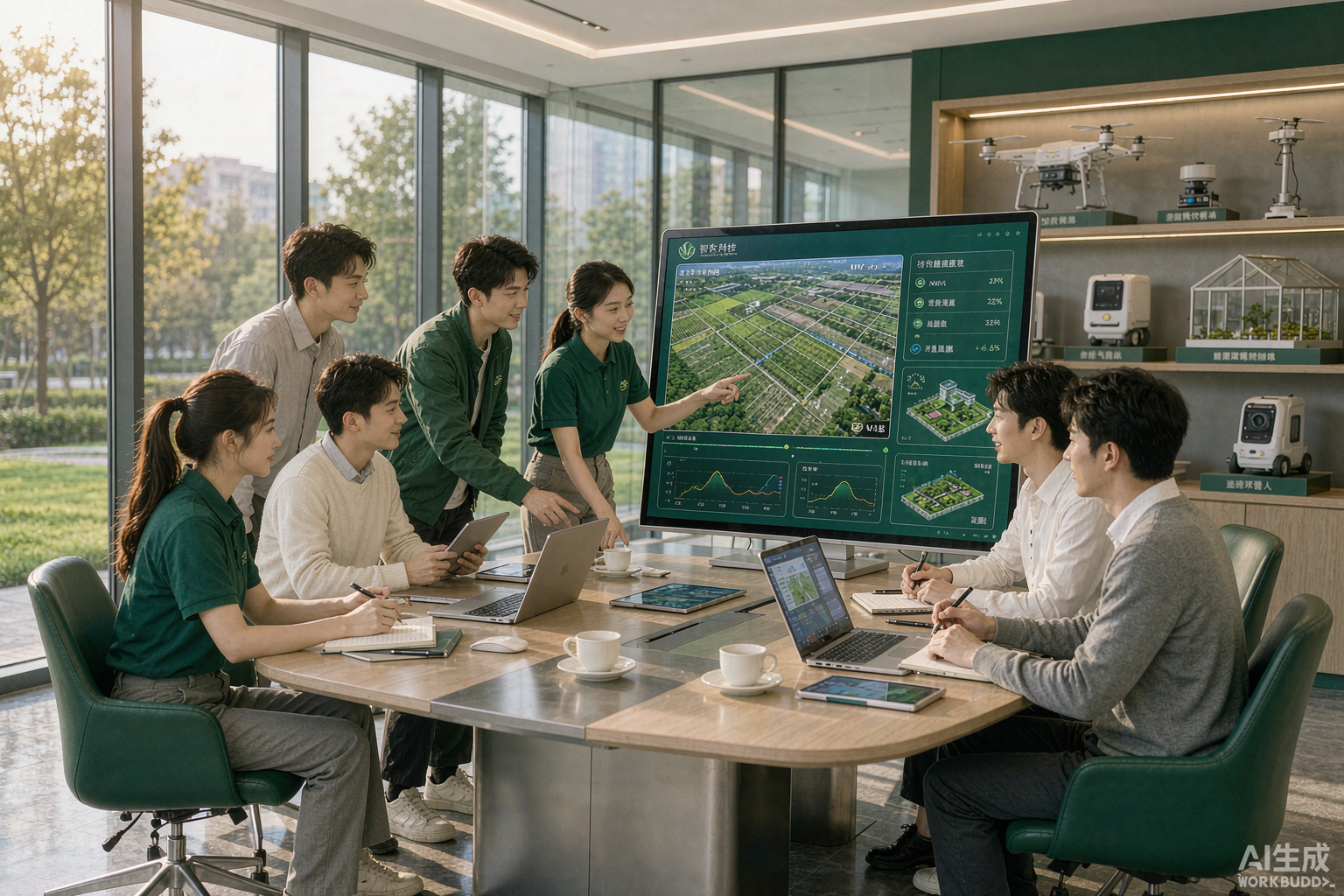 易刚高科技术团队研讨智慧农业方案
